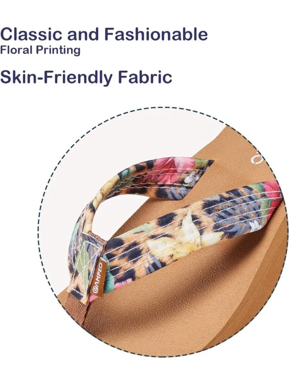 Women's Floral Leopard Yellow Comfortable Flip Flops Summer Beach Thong Sandals